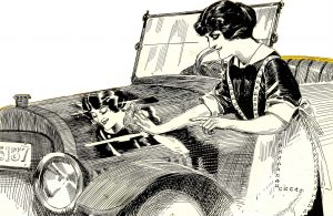 Vintage Car Wash Woman